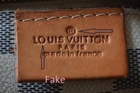 stamping fake on Louis Vuitton handbag