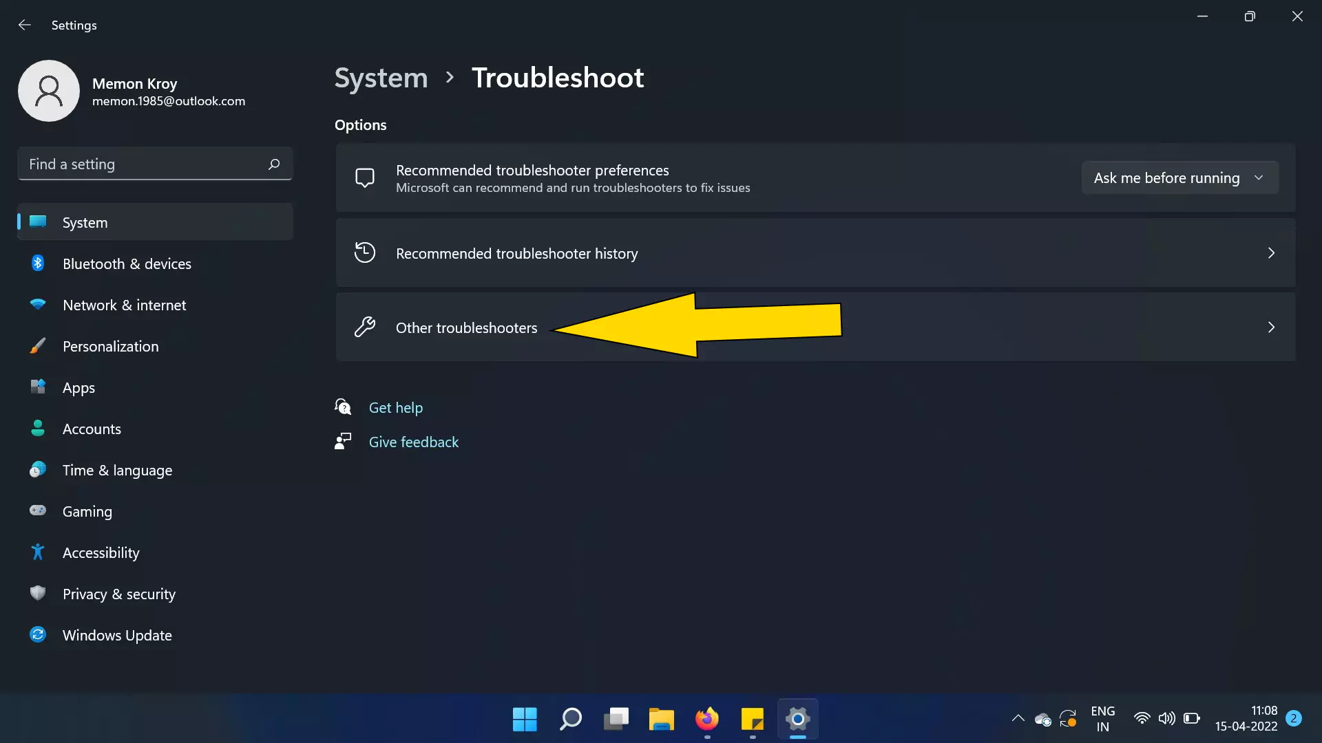 select-other-troubleshootings-in-windows-11