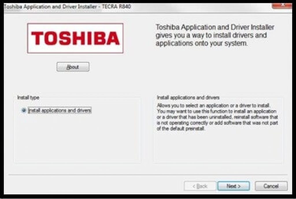 update the drivers in Toshiba laptops 1
